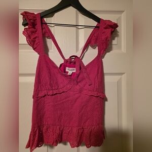 Pink Lace Sleeveless top NWT